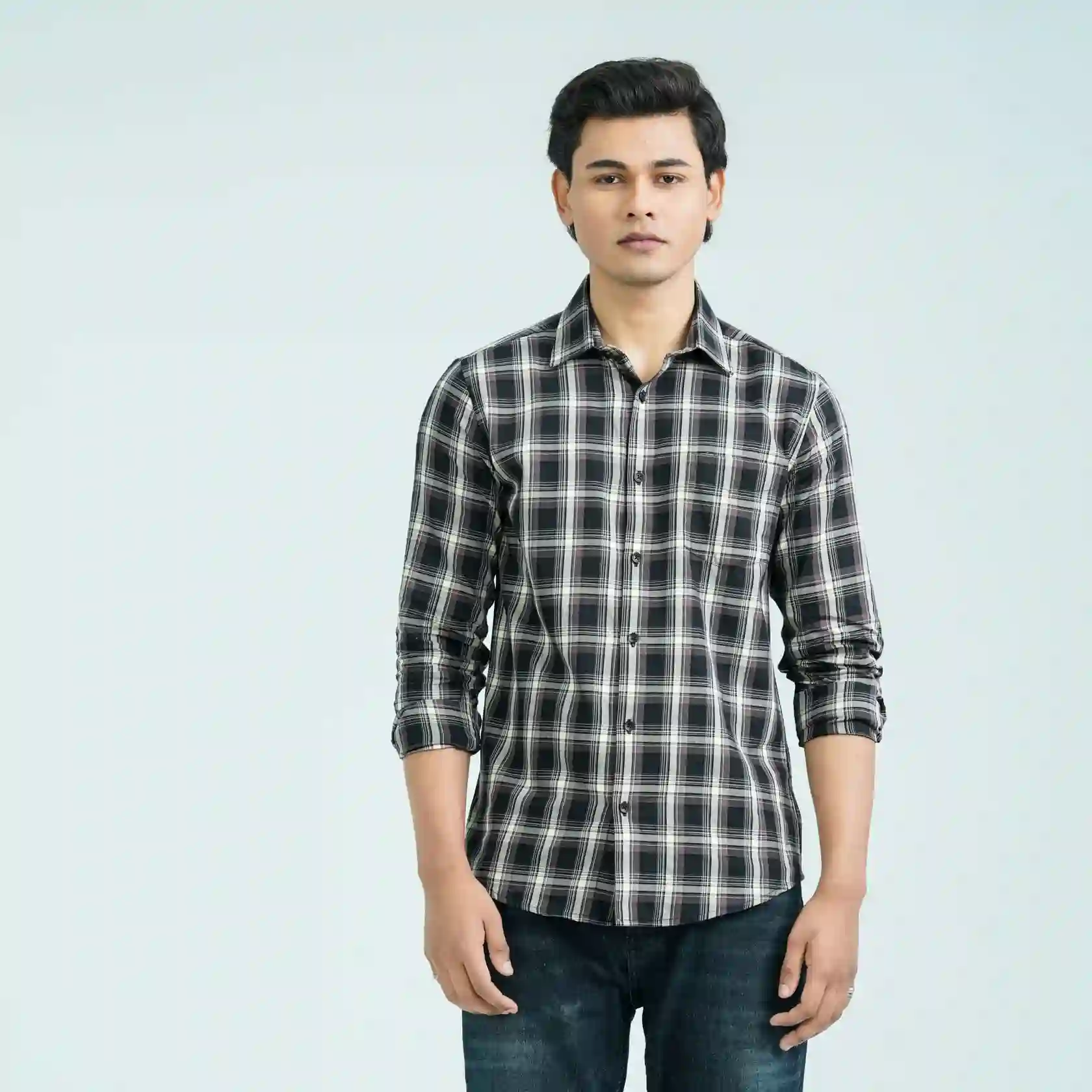 Men’s Black Chocolate Casual Cotton Shirt